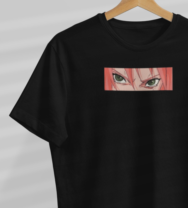 Comic Girl Eye Graphic – Men's Half Sleeve