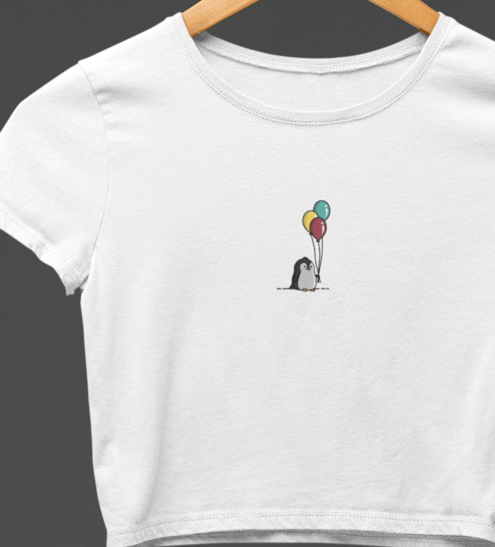 Penguin Balloon Crop Top
